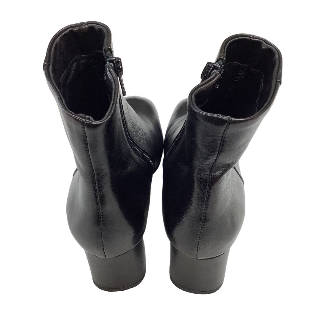 ♪♪FABIO RUSCONI ファビオ ルスコーニ レディース ショートブーツ SIZE37 23.5cm ブラック KIN-KAAI_COM