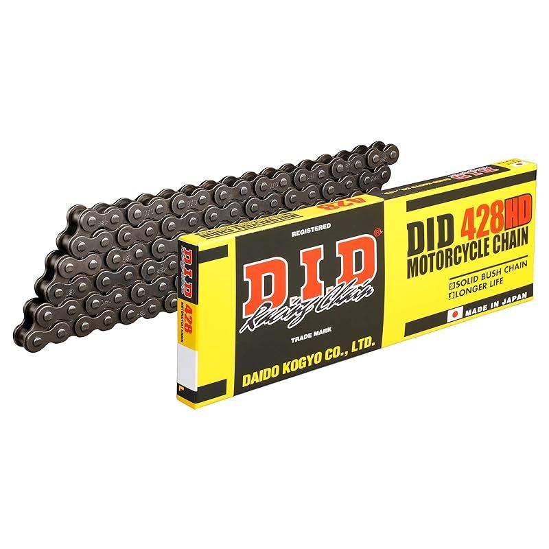 D.I.D(大同工業)バイク用チェーン クリップジョイント付属 428H(D)-112RB STEEL(スチール) 強化チェーン 二輪 オートバイ用