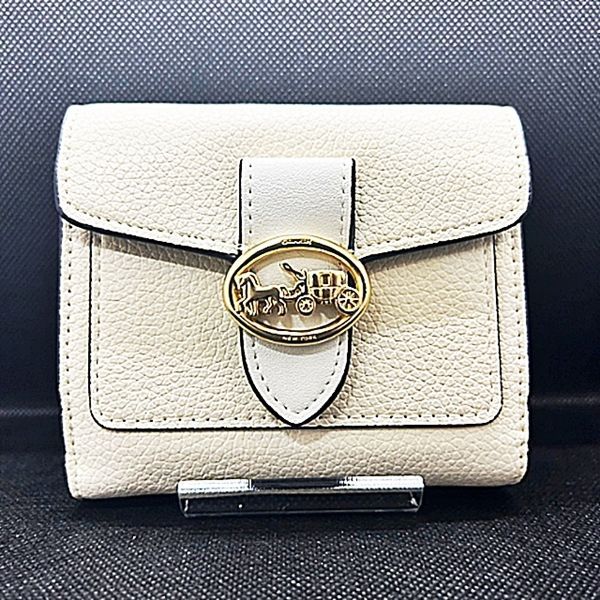 COACH コーチ ジョージー スモールウォレット ホワイト 折り財布