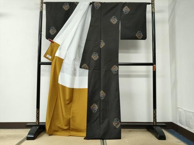 平和屋着物○本場大島紬 9マルキ 地空き 吉祥文 やまと誂製 正絹