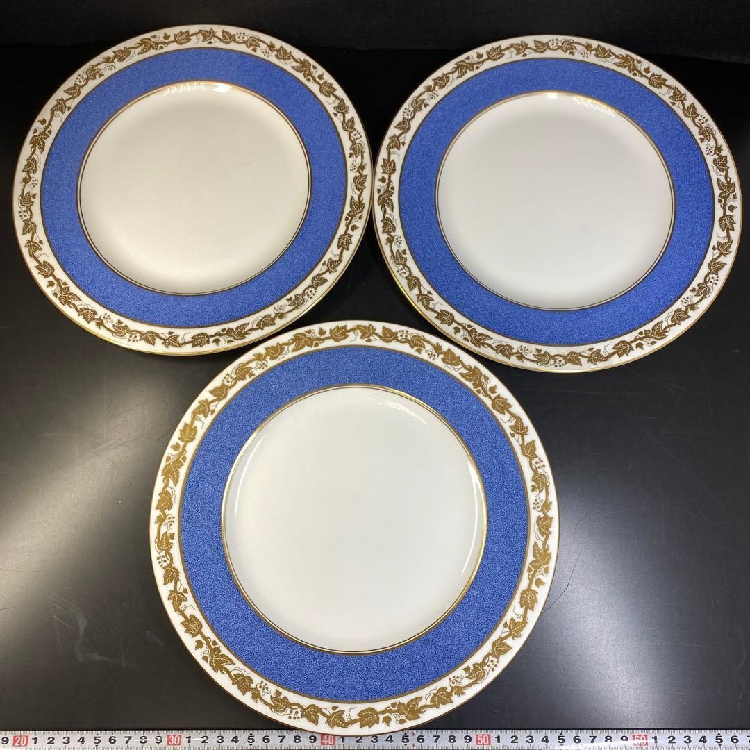 ホワイトホールパウダーブルーディナープレート5枚27.5㎝