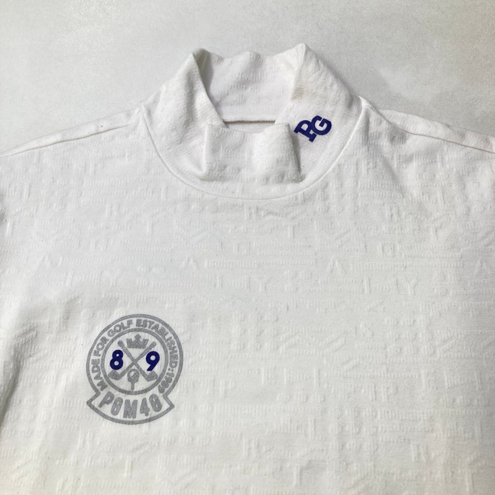 サイズ：4 PEARLY GATES パーリーゲイツ モックネック長袖Tシャツ 総柄