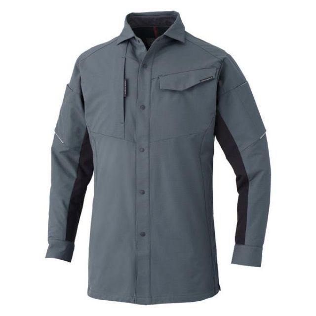 ご依頼品 コーコス信岡 ストレッチ 長袖シャツ 3L チャコール A-7068 作業着