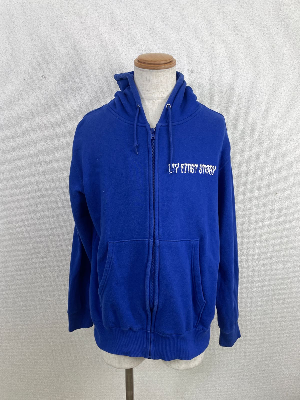 MY FIRST STORY Lサイズ メンズ パーカー ブルー マイファスくん