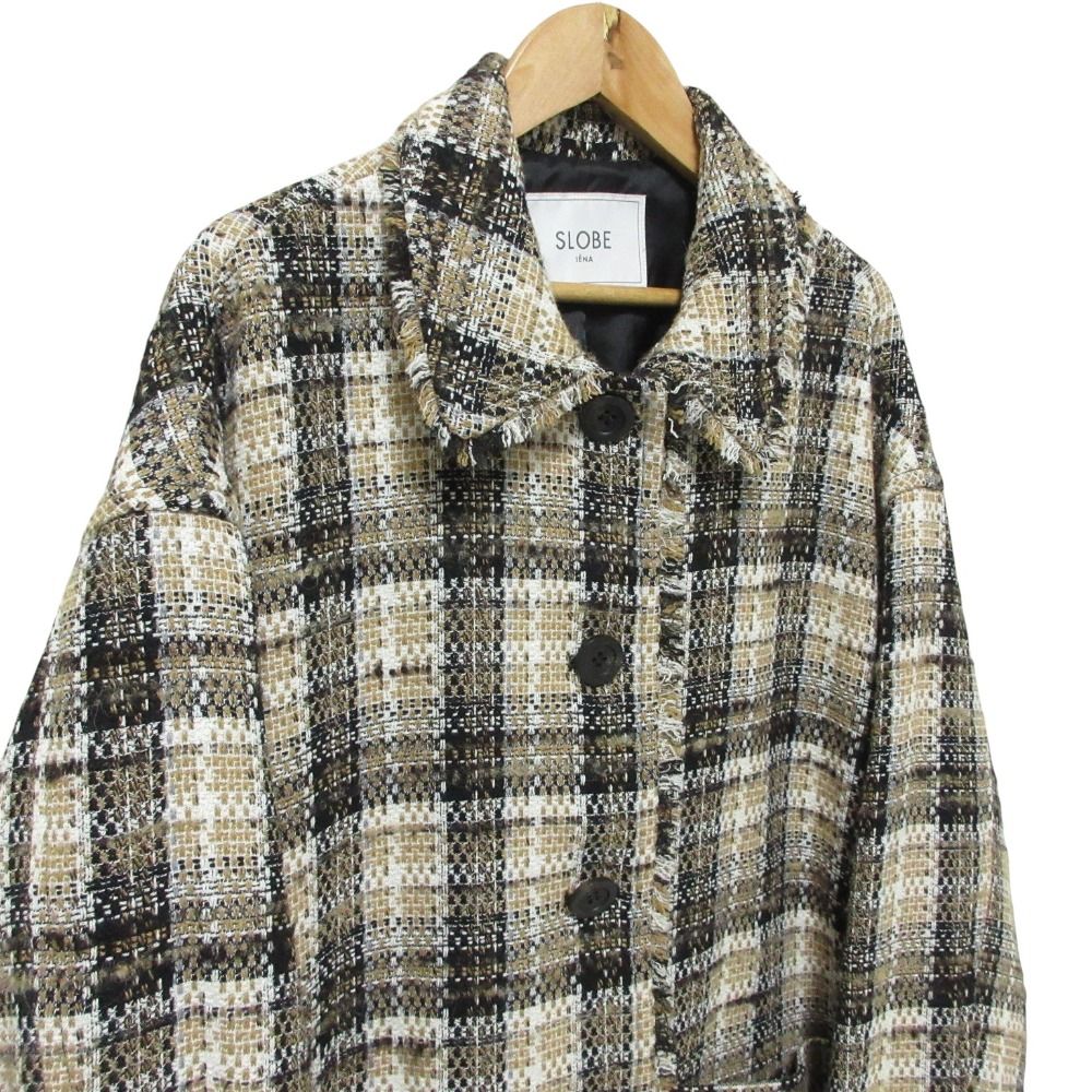 美品 21AW SLOBE IENA スローブイエナ COMATEX チェックツイード