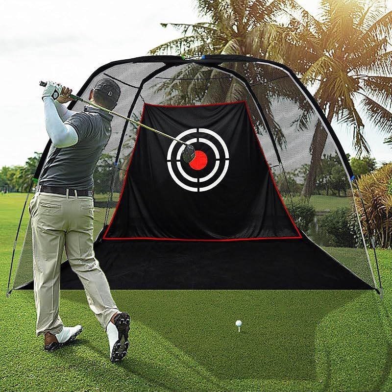 FLITURE ゴルフネット アプローチネット ゴルフ練習 3m×2m×1.8m ゴルフ練習ネット ゴルフ練習用品 練習用 折りたたみ 自宅練習 室内屋外 ターゲット付き キャリーバッグ付き 設置簡単 0