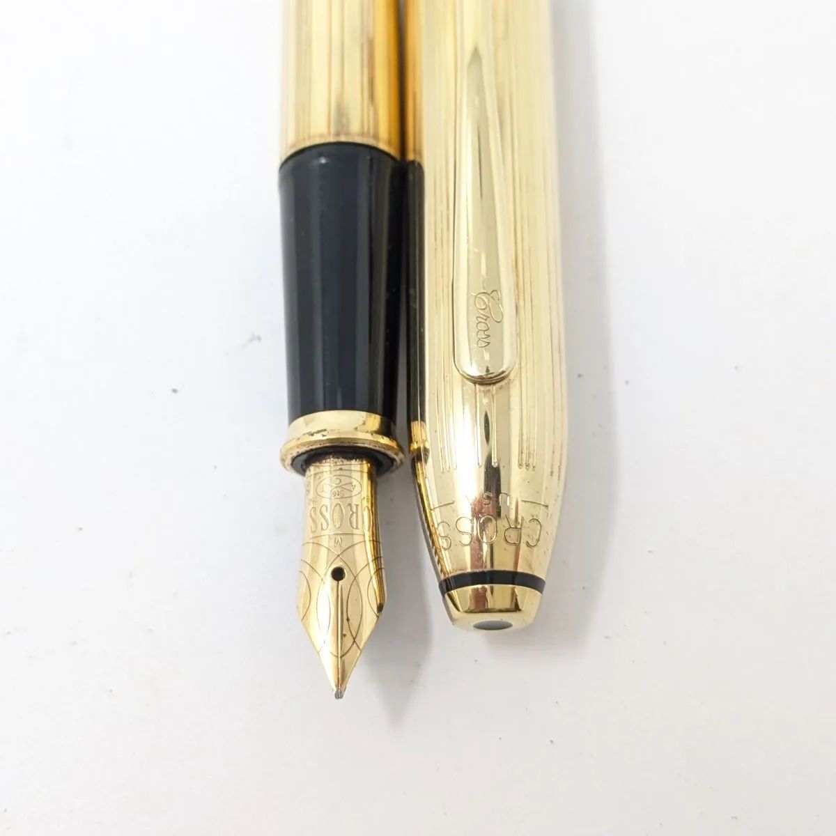 外観良好 CROSS/クロス U.S.A 万年筆 ペン先 18K-750 M ゴールド 
