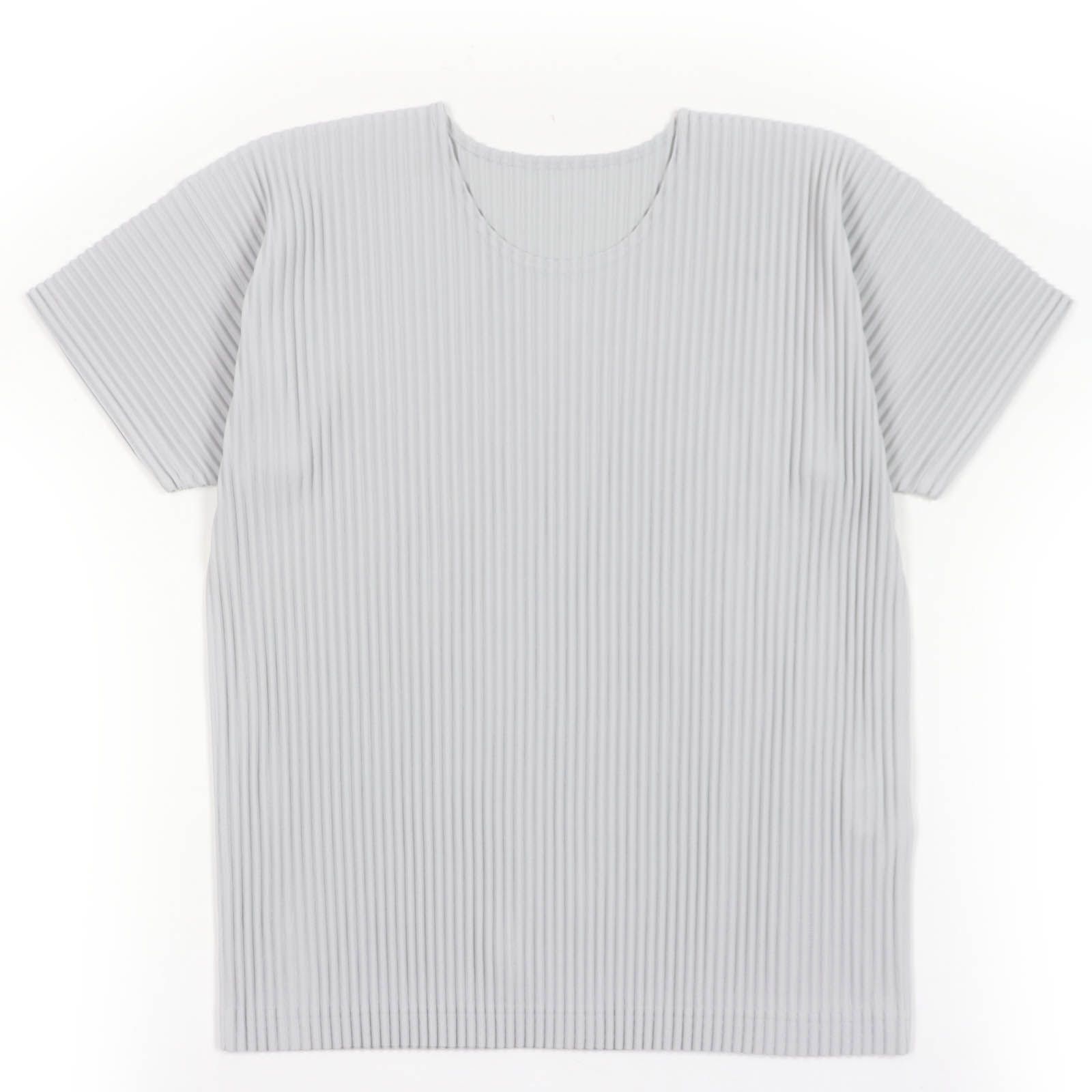 HOMME PLISSE ISSEY MIYAKE オム プリッセ イッセイミヤケ HP55JK020 半袖 カットソー ライトグレー 2 メンズ