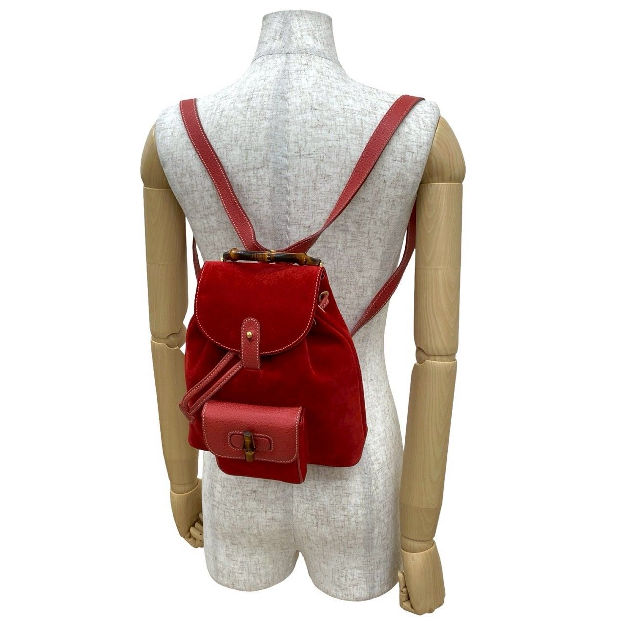 極美品　GUCCI バンブー　 リュックサック　バックパック　レザー　レッド 楽天市場】【本物保証】 希少 レア グッチ GUCCI バンブー ミニ