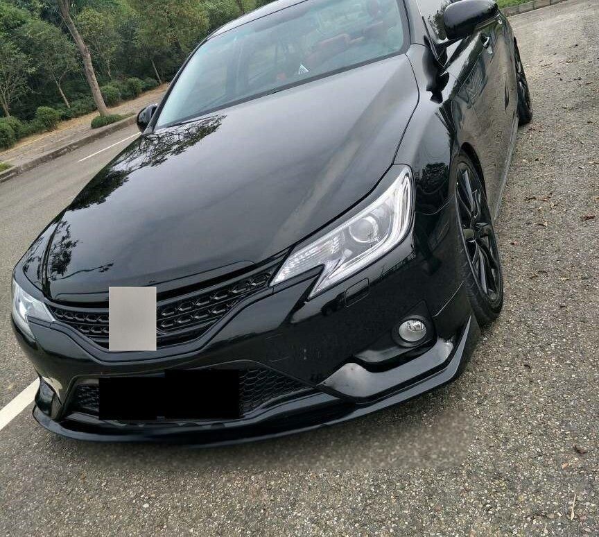 ブラック塗装済 マークＸ GRX系 中期 フロントリップスポイラー GRX130 塗装済み】ブラック トヨタ 中期 マークX GRX130 フロントリップ
