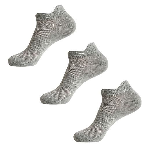グレー×3セット_25.0-27.0 cm [VEROMAN] クライミング ソックス ボルダリング 速乾 靴下 ランニング ソックス (M， グレー×3セット)