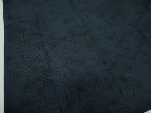 平和屋着物○本塩沢 110亀甲 変わり麻の葉文様 松屋扱い 正絹 逸品