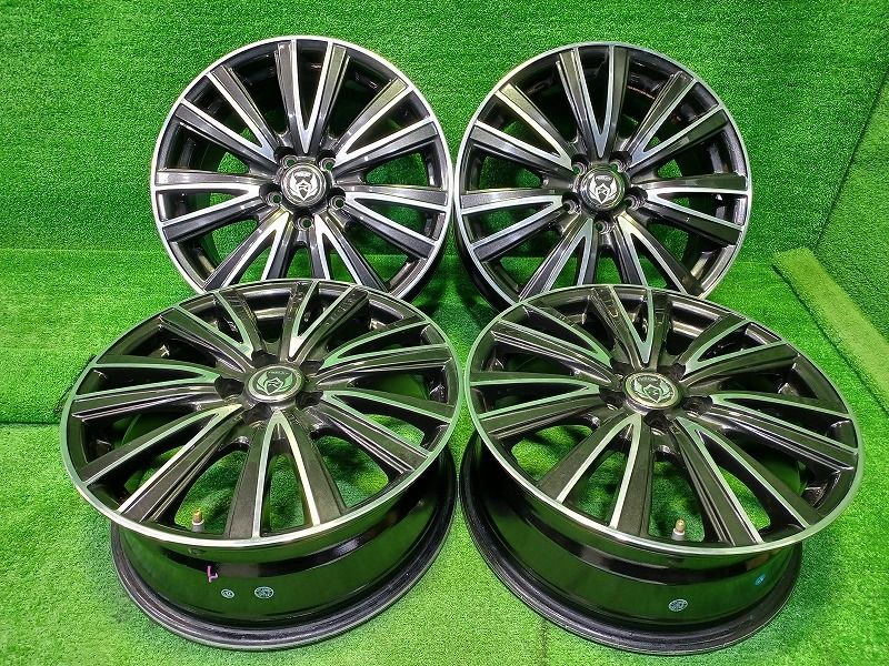 社外 ウェッズ ライツレー ﾌﾟﾘｳｽ ホイール アルミ ブラックポリッシュ 16インチ 6.5J 5穴 4本 100 47