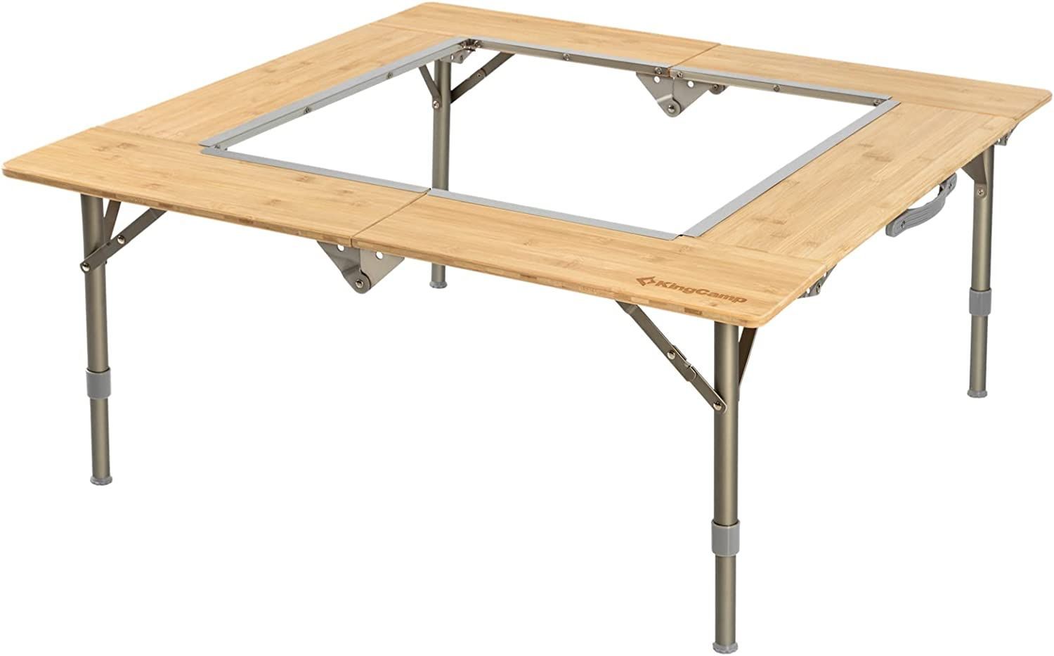 新品 KingCamp 囲炉裏テーブル アウトドア 折りたた 調整可能 ロー