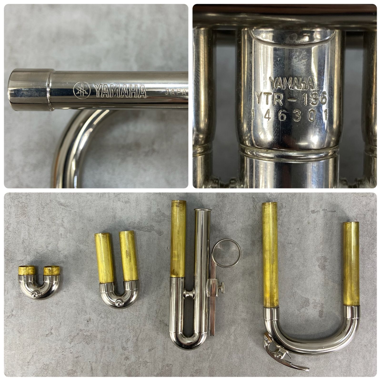 ヤマハ　YTR-136　B♭トランペット 管楽器　Mボア　ニッケルメッキ　学生 ヤマハ YTR-136 B♭トランペット 管楽器 Mボア ニッケルメッキ