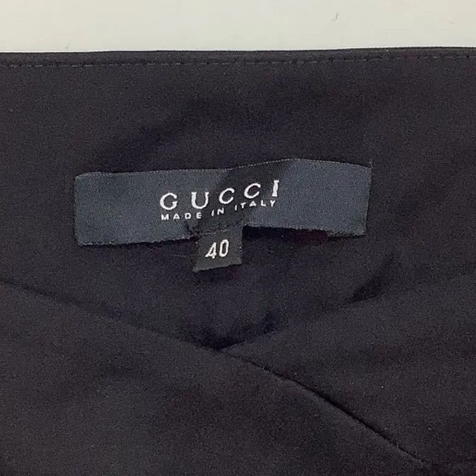 GUCCI - グッチ GUCCI 国内正規 スカート ひざ丈 タイト スリット ステッチ 42 グッチ GUCCI 国内正規 スカート ひざ丈 タイト スリット