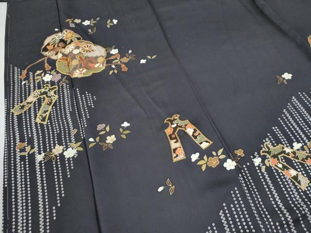 平和屋着物○訪問着 駒刺繍 鏡裏花文 正絹 逸品 CAAU2961yc - メルカリ 