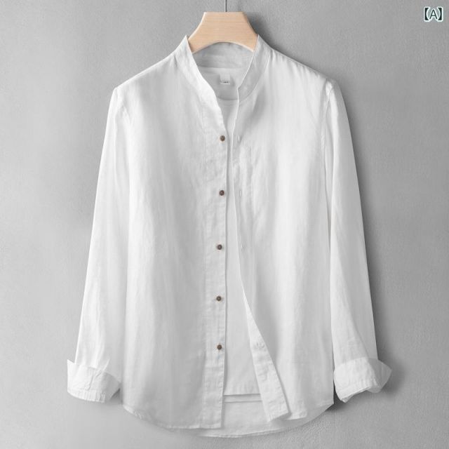 XL メンズ ファッション 服 男性用 オシャレ シンプル 大人 かっこいい 大きいサイズ ストリート 紳士服 夏 リネンシャツ 薄手 リネン カジュアル シャツ ジャケット レトロ コットンリネン 生地 トップス 服