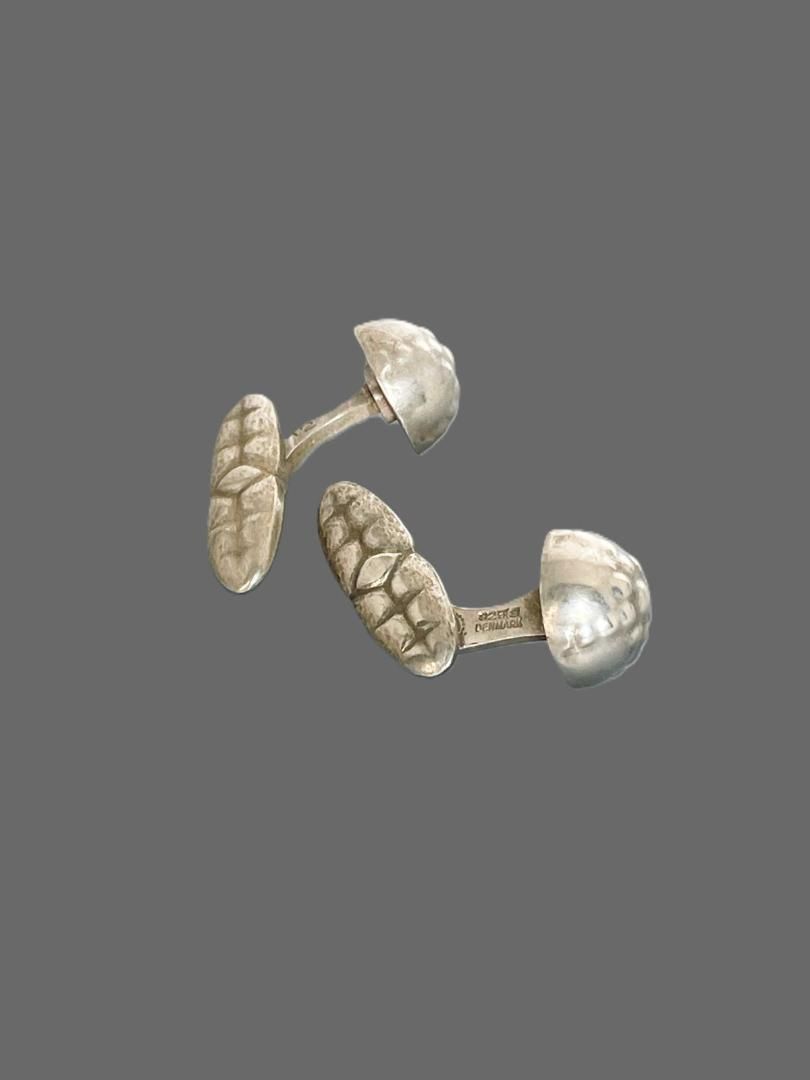 ジョージジェンセン カフス 12 SV 925 フラワーモチーフ 8.6 g