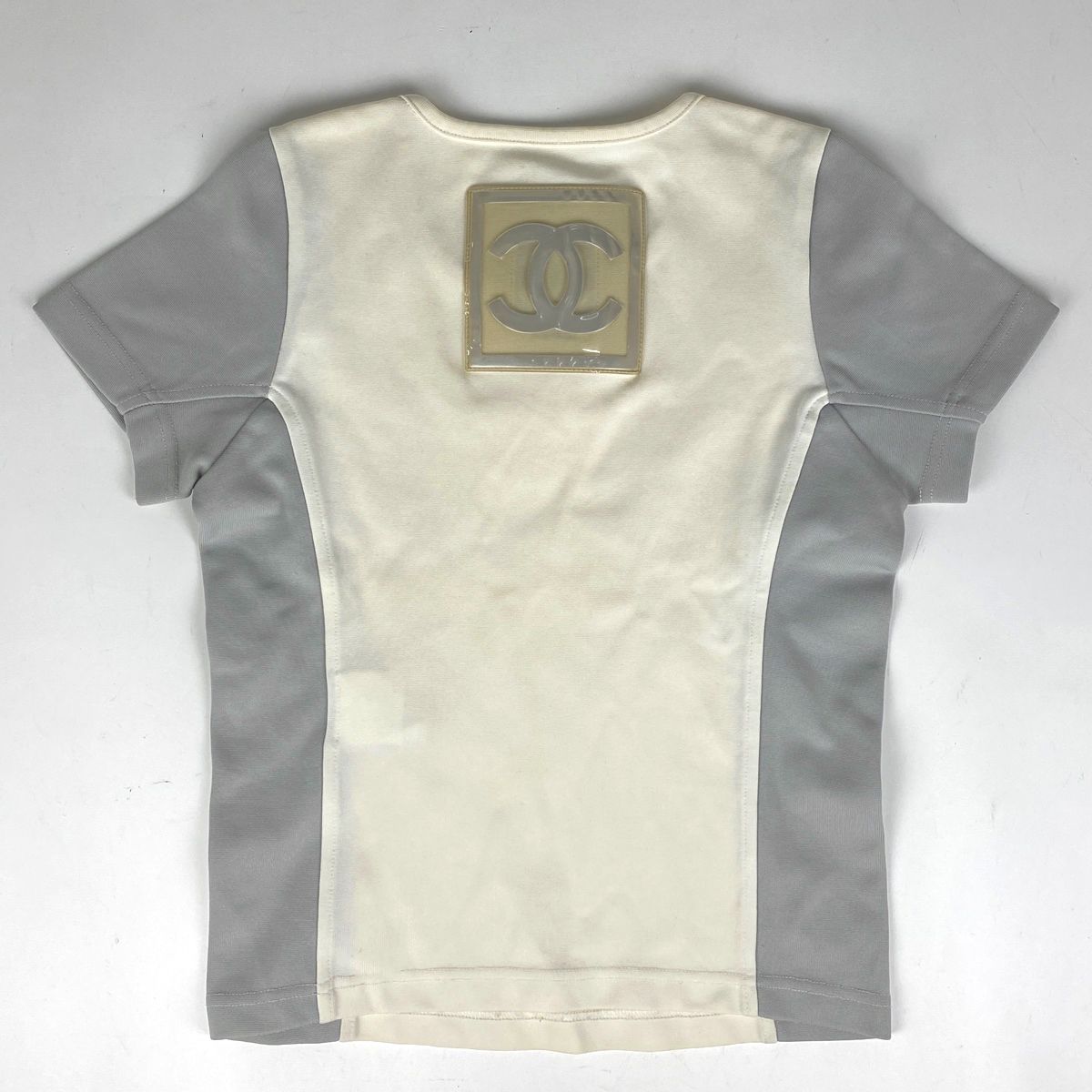 シャネル CHANEL ココマーク 半袖Tシャツ スポーツライン 01P トップス 半袖Ｔシャツ ナイロン ホワイト レディース 中古 シャネル CHANEL ココマーク 半袖Tシャツ スポーツライン 01P
