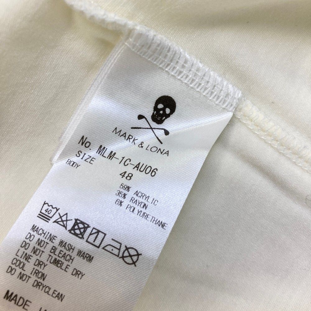 サイズ：48 MARK&LONA マークアンドロナ  起毛 タートルネック 長袖Tシャツ  ホワイト系 [240101413504] ゴルフウェア メンズ ストスト サイズ：48 MARK&LONA マークアンドロナ 起毛 タートルネック