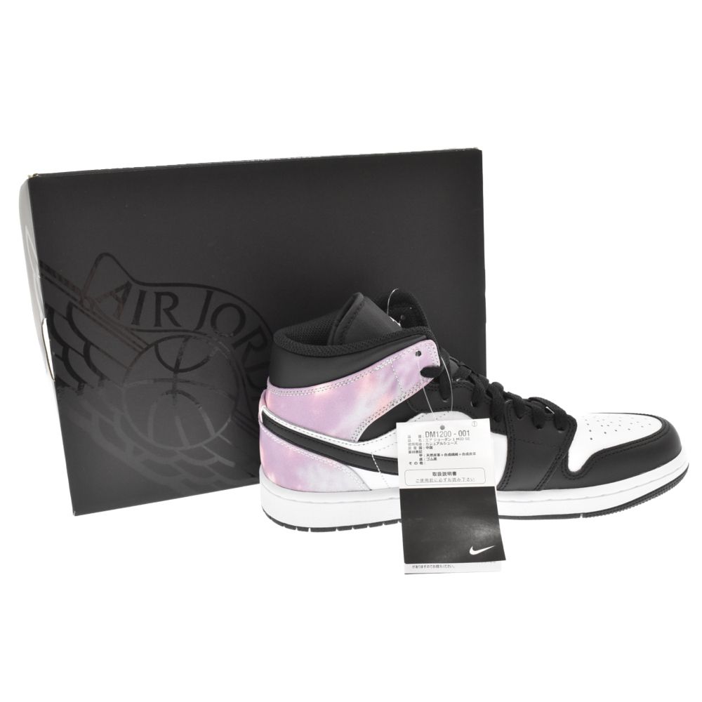 ナイキ エアジョーダン1 AIR JORDAN1 MID タイダイ エア ジョーダン 1 NIKE AIR JORDAN MID SE TIE DYE black
