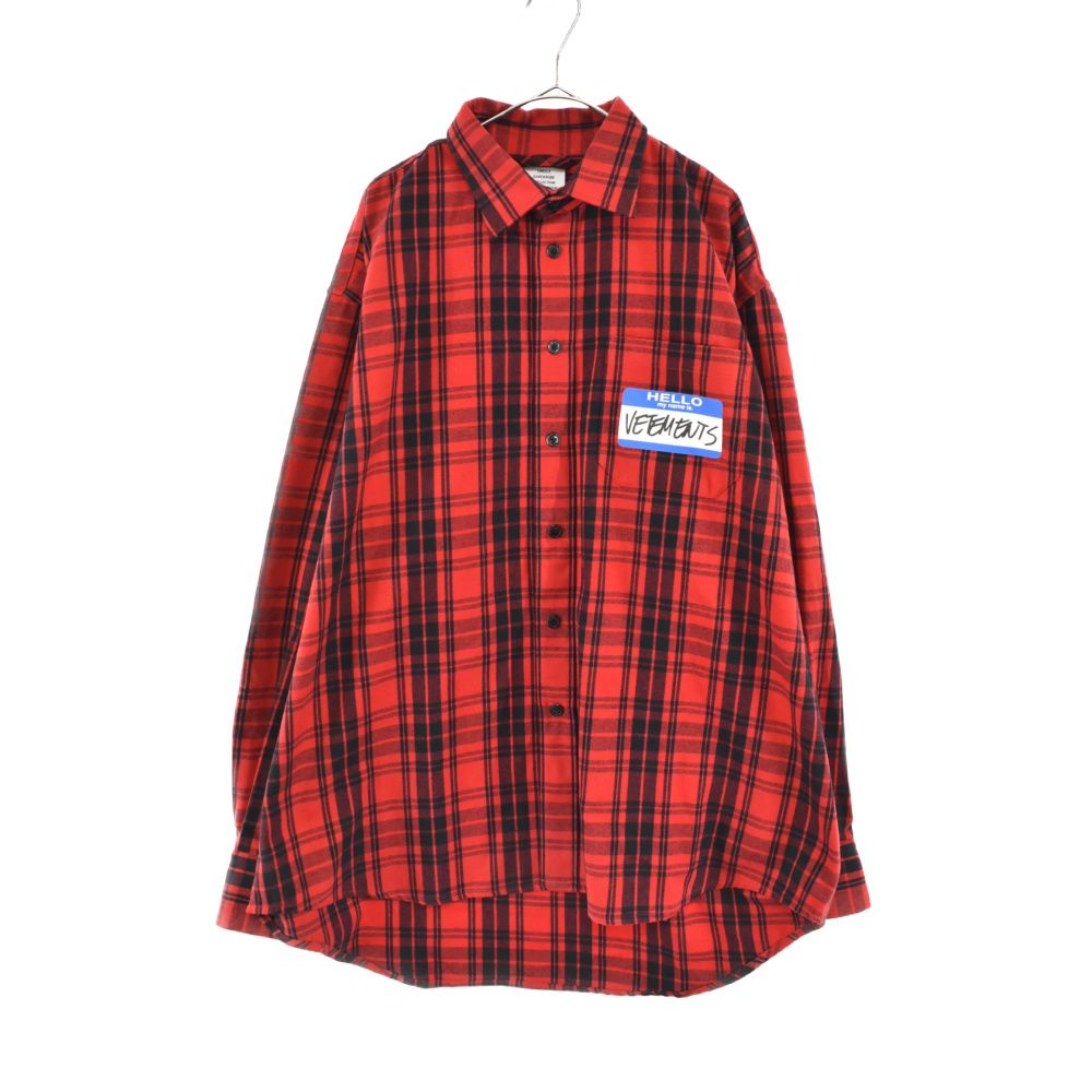 VETEMENTS (ヴェトモン) 22SS MY NAME IS VETEMENTS FLANNEL SHIRT