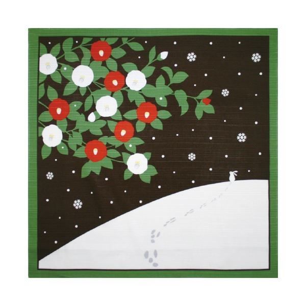 まとめ ヤマコー 花景色 小風呂敷 冬 ×10セット