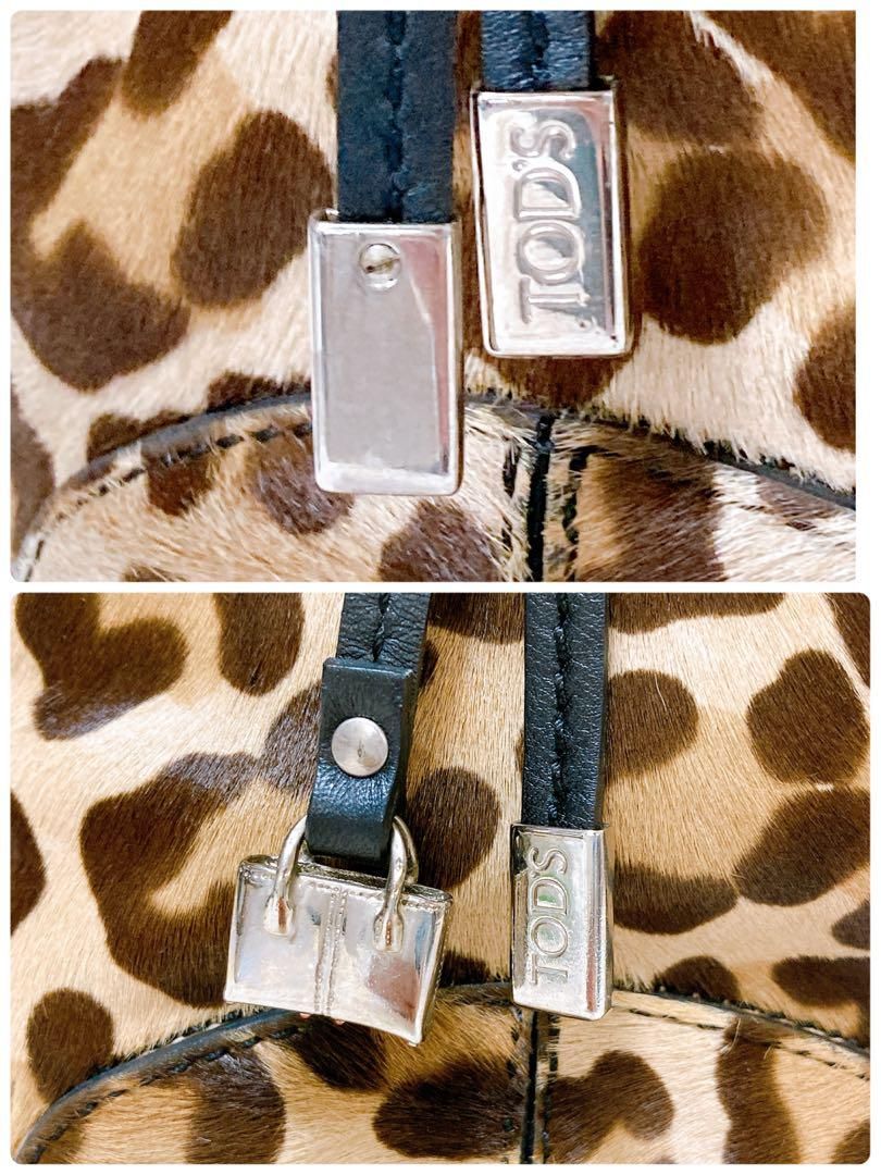 超美品　TOD'S ハラコ素材　レオパード TOD'S トッズ レオパード ハラコ トートバッグ - メルカリ