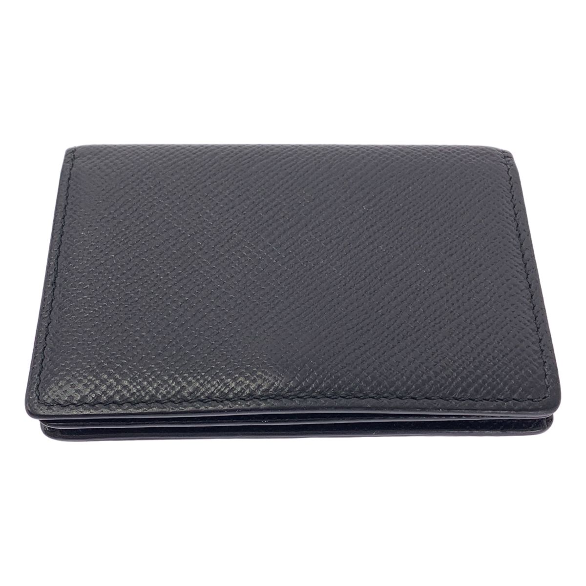 SMYTHSON ブラックレザー 名刺入れ パナマ レザー カードケース 名刺