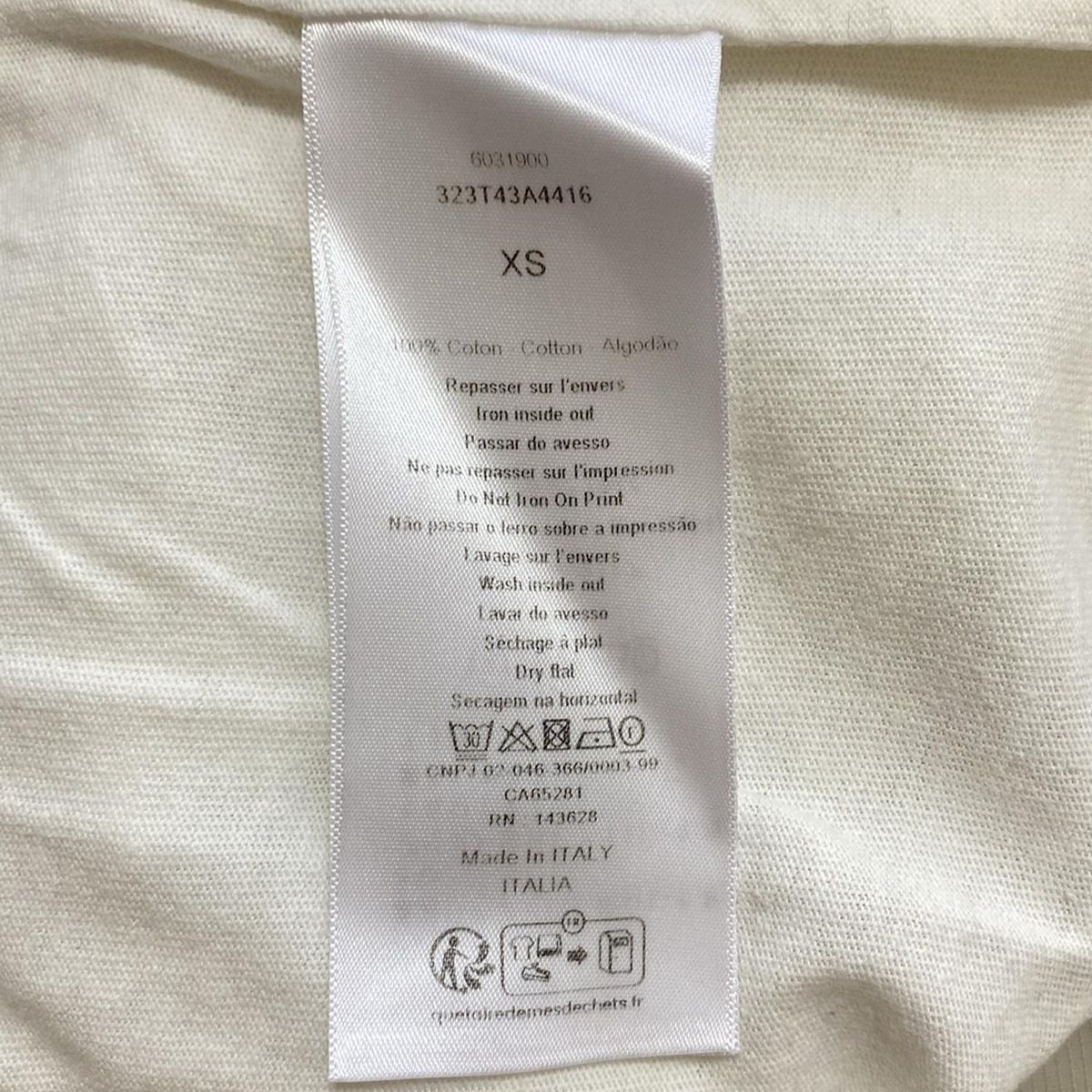 Christian Dior - DIOR/ChristianDior(ディオール/クリスチャンディオール) 半袖Tシャツ サイズXS レディース - 白 フリル/スター(星) DIOR/ChristianDior(ディオール/クリスチャンディオール) 半袖T