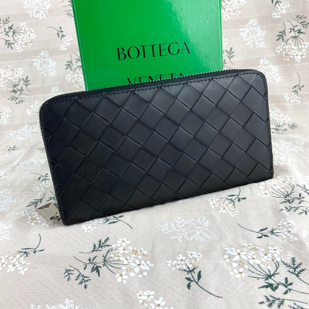 極美品 Bottega Veneta ボッテガヴェネタ イントレチャート ジップアラウンドウォレット 長財布 - メルカリ