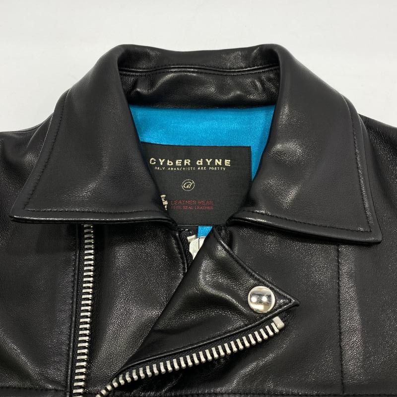 中古】CYBER DYNE 次元 ライダースジャケット ブラック サイズ0