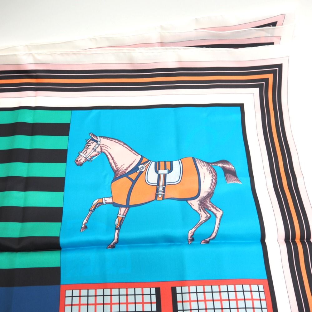 HERMES/エルメス カレ140 couvertures et tenues de jour 馬着 シルク