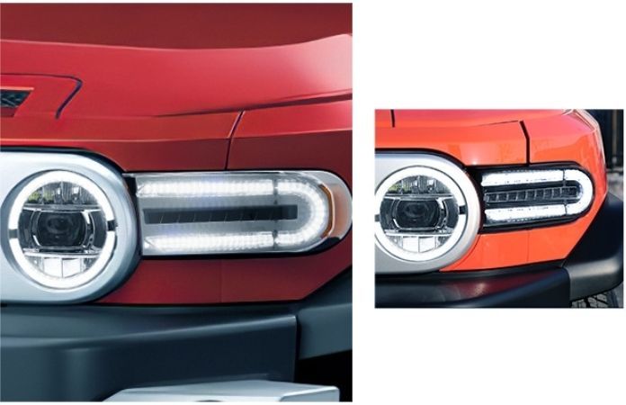 【ブラック/LED】トヨタ FJクルーザー パークシグナル ライト 左右 ヘッド ランプ サイド コーナー フロント ウインカー ポジション 即納 ブラック&frasl;LEDトヨタ FJクルーザー パークシグナル ライト 左右