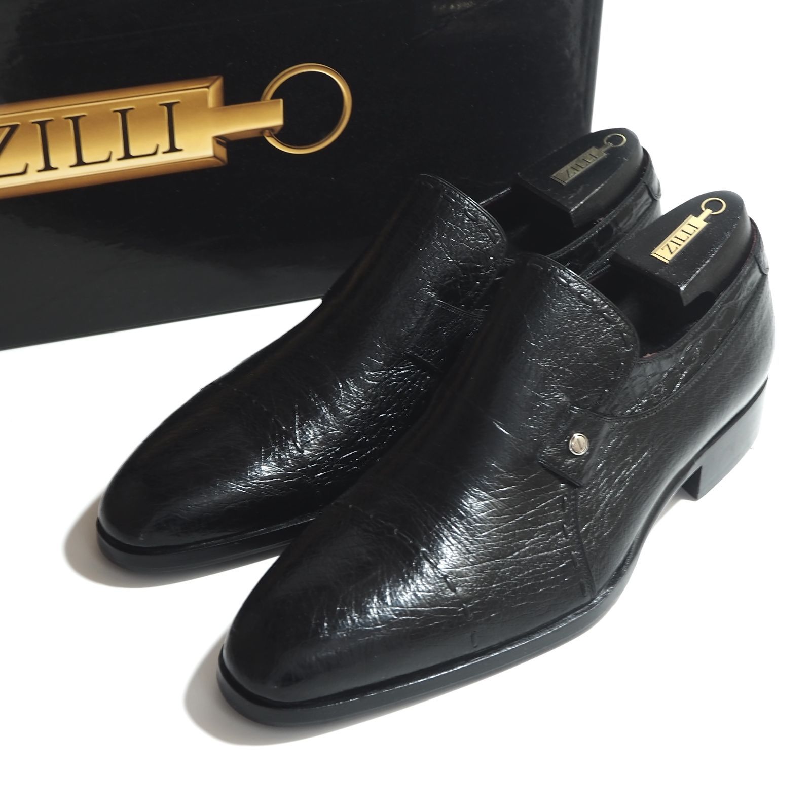 美品 ジリー ZILLI バッグ ショルダーバッグ クロコダイル カーフ  