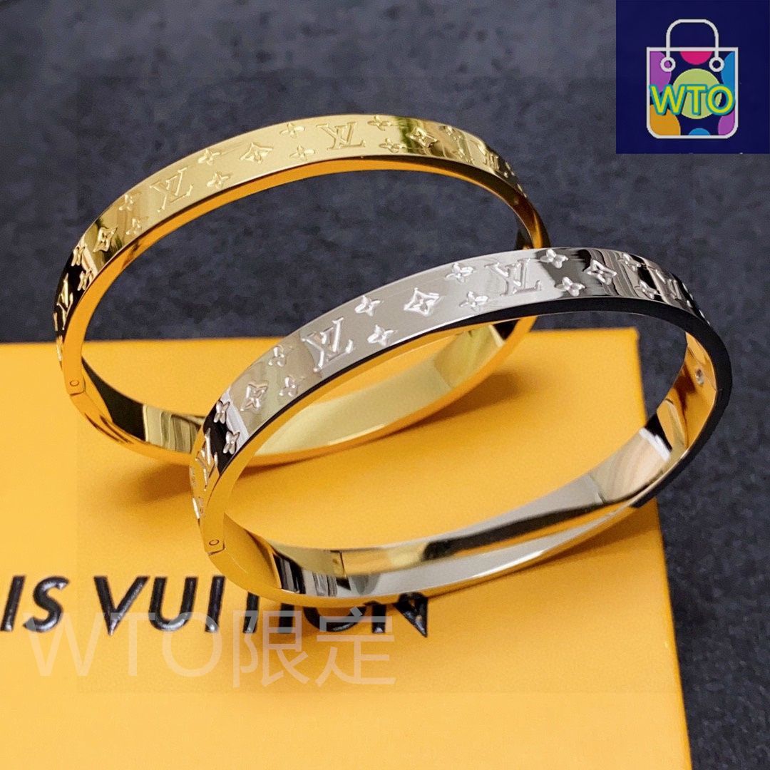 LV プリントレザーブレスレット??ルイ・ヴィトン-WTO輸入2