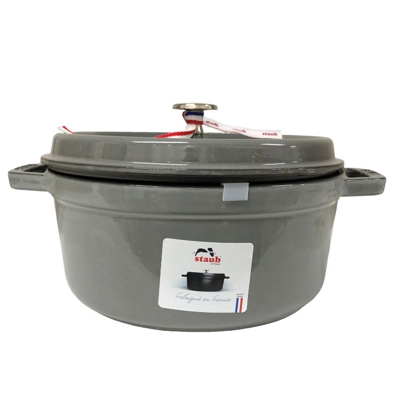 staub ストウブ ホーロー鍋 40500-246 ピコ ココット ラウンド24cm ほうろう 鋳鉄 3.8L グレー 22510K56