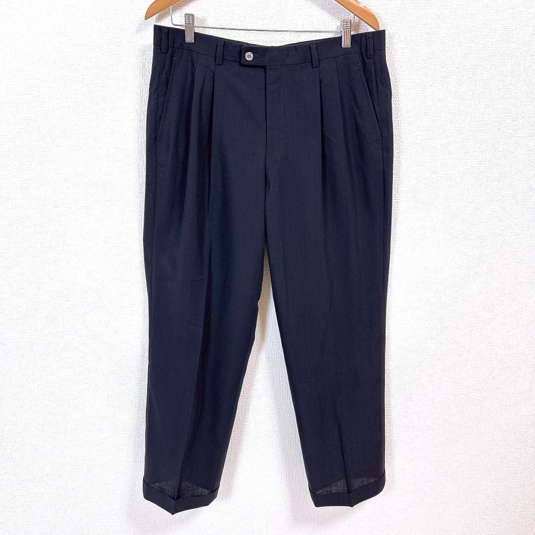 美品】 LANVIN ダブルスーツセットアップ R52-47 ネイビー 無地 - メルカリ