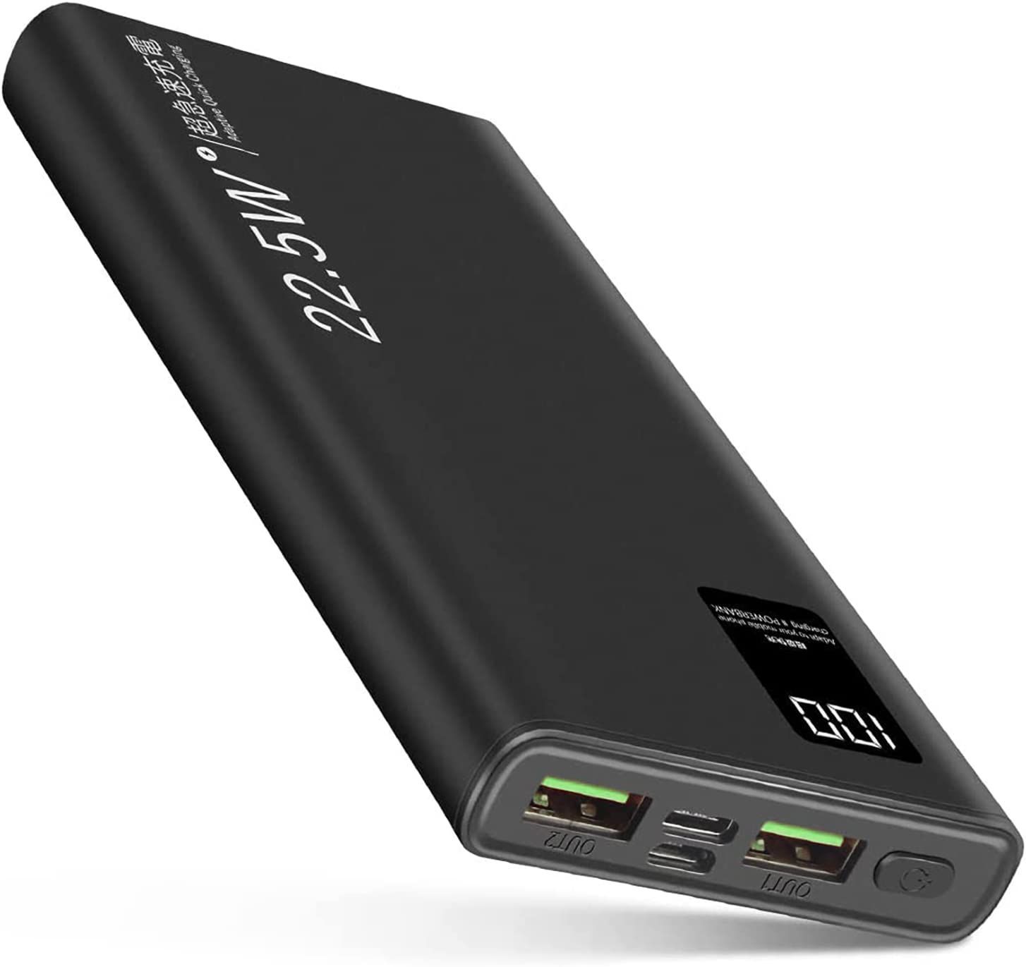 モバイルバッテリー 大容量 10000mAh USB-TYPE C入出力ポート&QC3.0