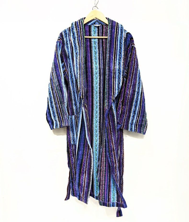 美品 MISSONI ミッソーニ ガウン ストリシア バスローブ 綿 L 日本製 VINTAGE 80s 90s 泰道リビング ライセンス タオル地 ユニセックス