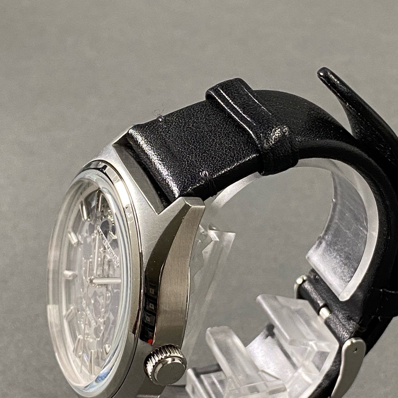 h2 EMPORIO ARMANI エンポリオアルマーニ ウォッチステーションインターナショナル 自動巻き 腕時計 AR60003 シルバー ブラック スケルトンダイアル MECCANICO 稼働品 h2 EMPORIO ARMANI エンポリオアルマーニ ウォッチステーション