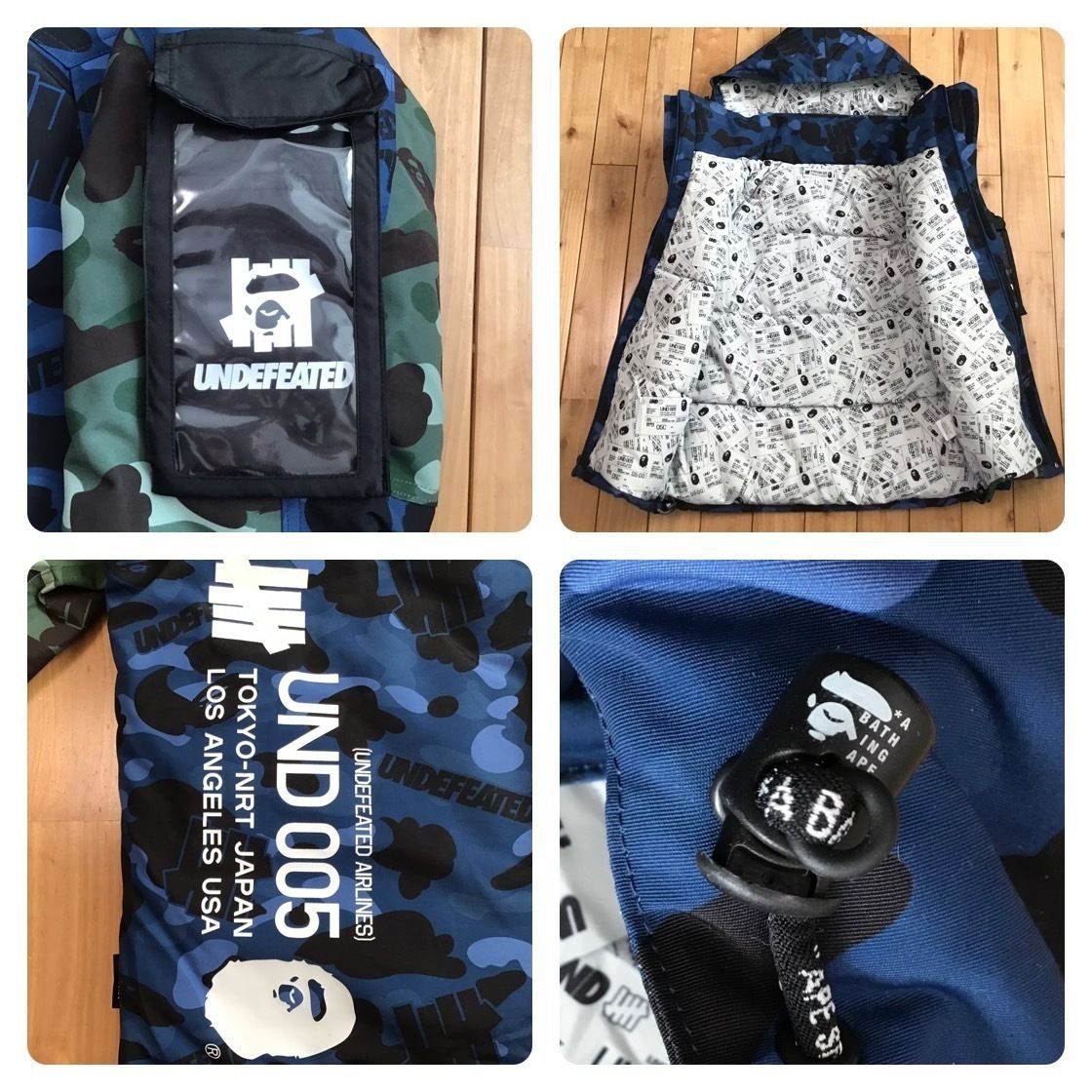 Undefeated × BAPE camo スノボ ダウンジャケット Mサイズ a bathing