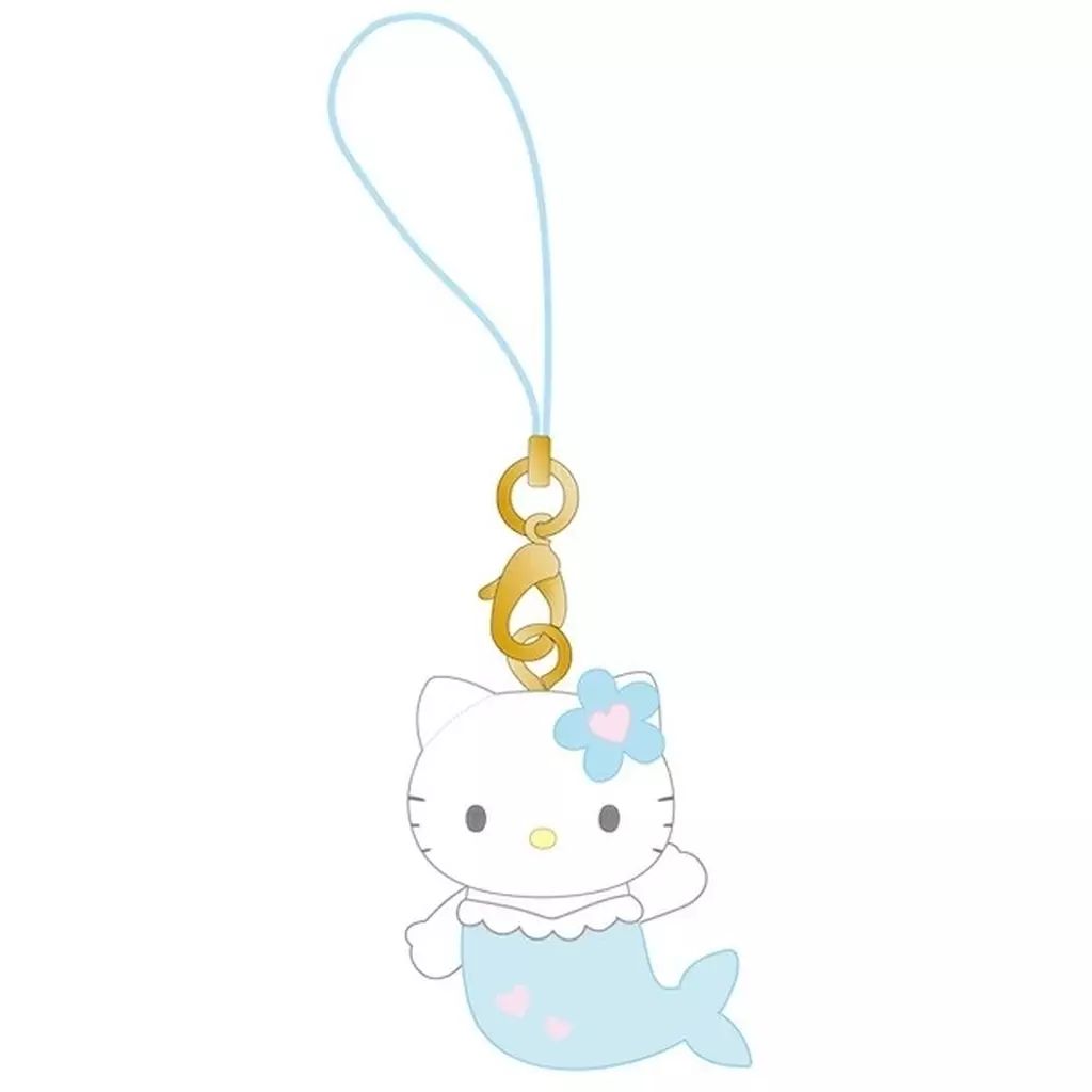 中古】ストラップ ハローキティ(マーメイド/ブルー) 「サンリオ