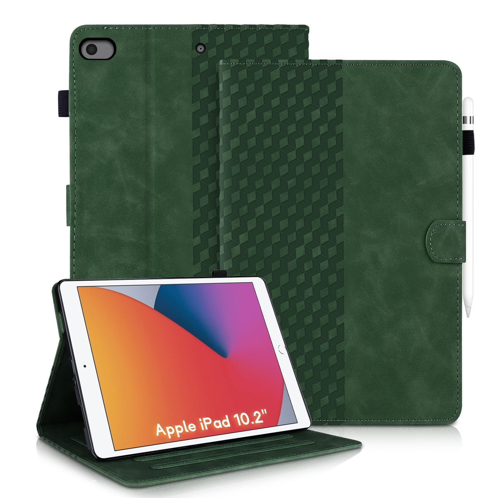 iPad 10.2 ケース 9 8 7 10.2インチ 2021 2020 2019モデル 第9 7世代用 Apple Pencil 収納 7世代 2019年