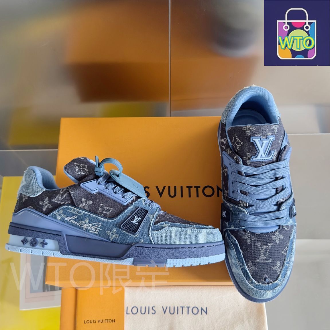 レトロブルーのロートップファッショナブルなカジュアルシューズ｜WTO通販｜ -WTO輸入-ODT