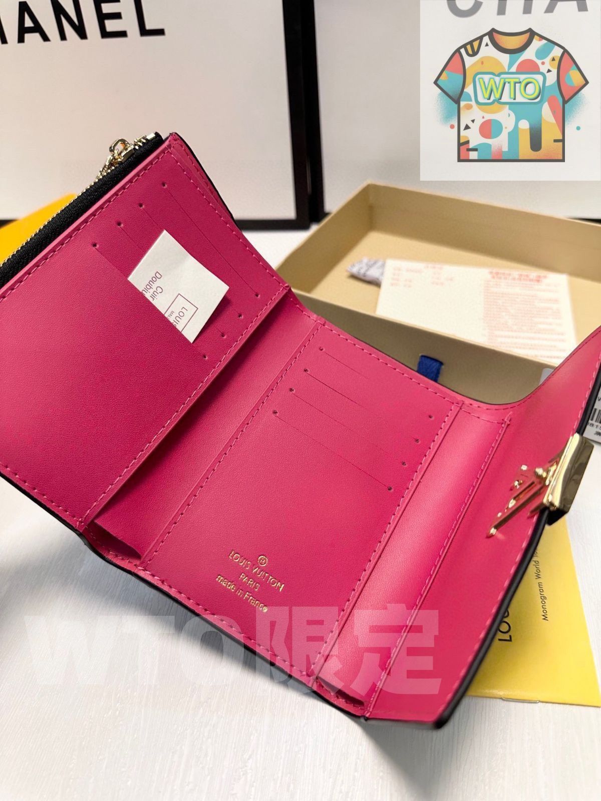 Louis Vuitton財布/革財布、両用バッグ財布、レイシ紋頭層牛革