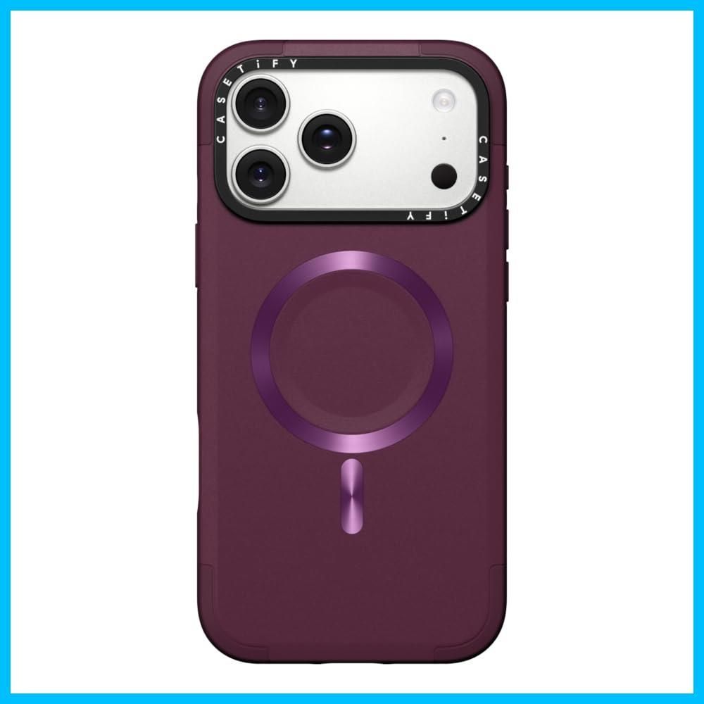 数量 CASETiFY フォース iPhone 17 Pro Max ケース 薄型 軽量|MagSafe対応|滑り止め - マルベリー