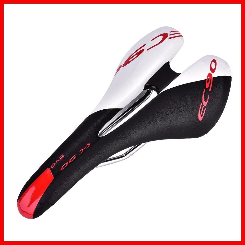 自転車 サドル ロードマウンテンバイク 用 超 VGEBY1 軽量 高強度 耐久性 PUレザー 自転車 クッションシート バイク アクセサリー ブラック＆ホワイト