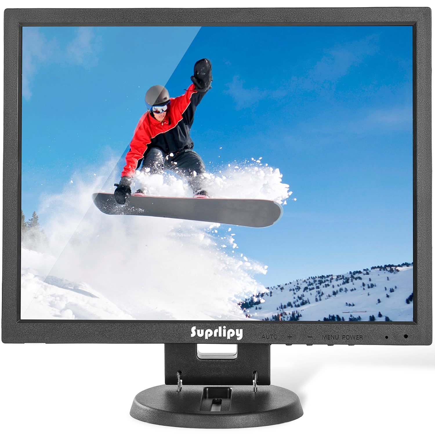 Suprlipy 14インチ TFT LCD 防犯CCTVモニター 1024x768 4 3 解像度 カラーディスプレイスクリーン HDMI|VGA|BNC|AV入力 リモコン 内蔵スピーカー付属 監視カメラ DVR PC用
